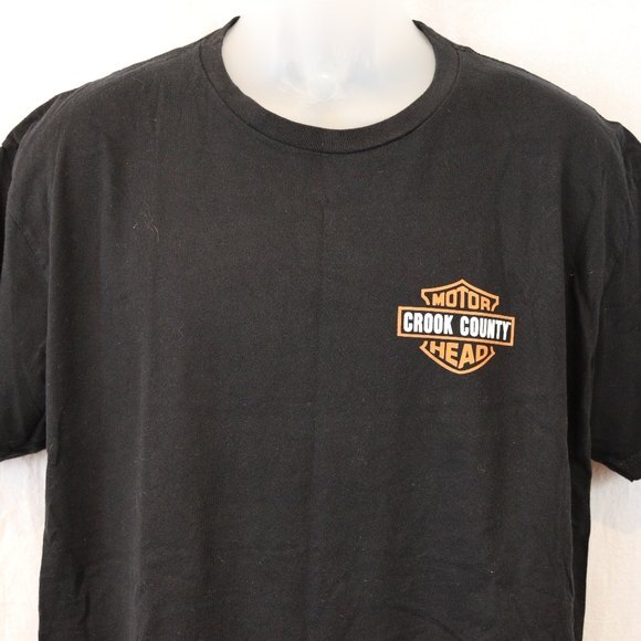 Harley Davidson Spoof Shirt Crook County Chicago Illinois Bar & Shield XL - Picture 3 of 10